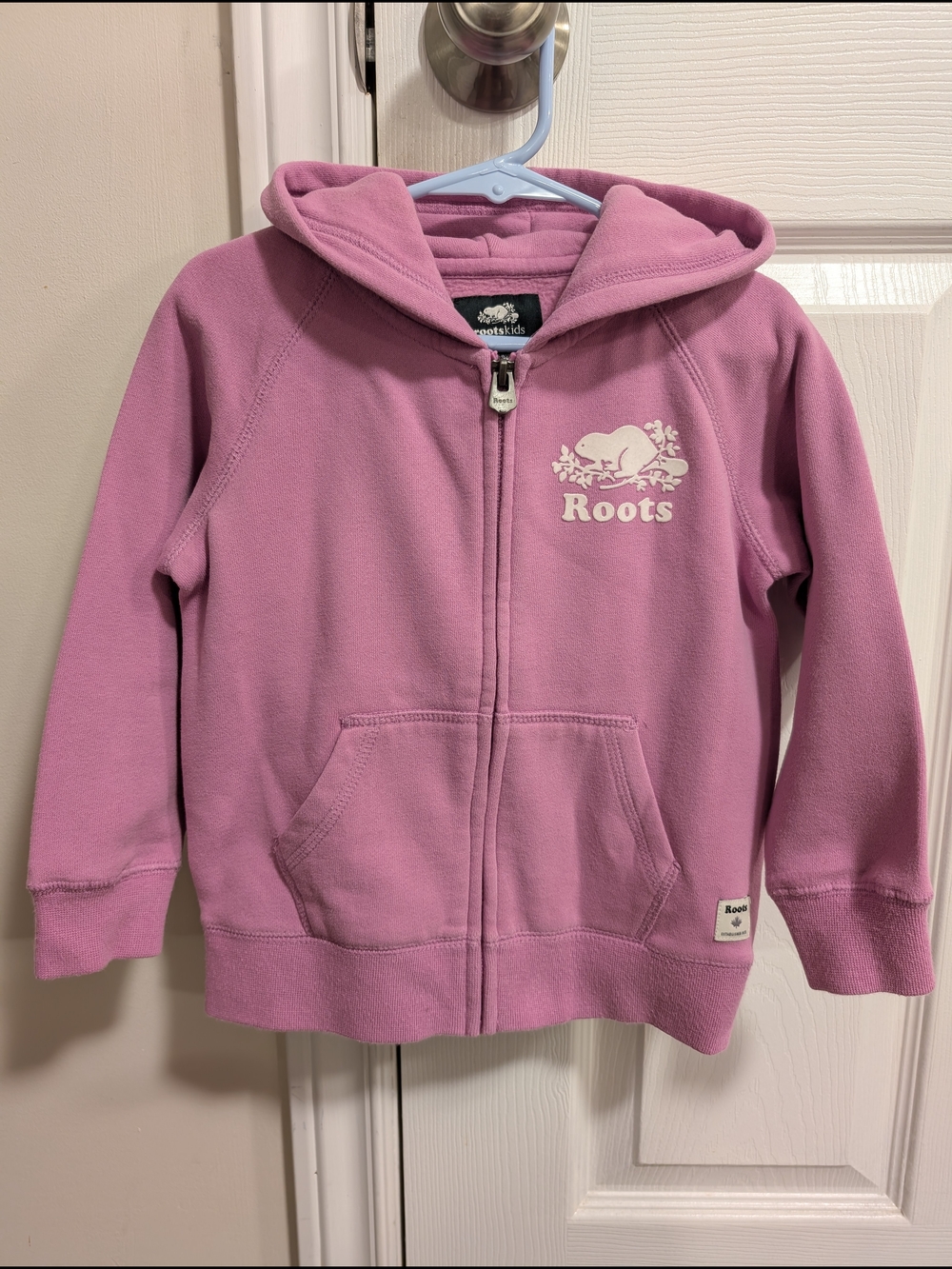 Roots Girl's Lavender Zip-Up Hoodie